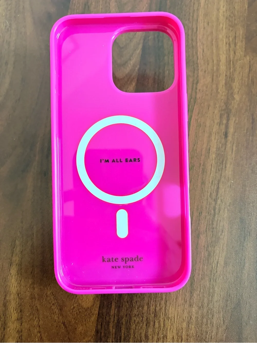 kate spade Pink Phone Case with Orange Card Pocket for iPhone 16 Plus
